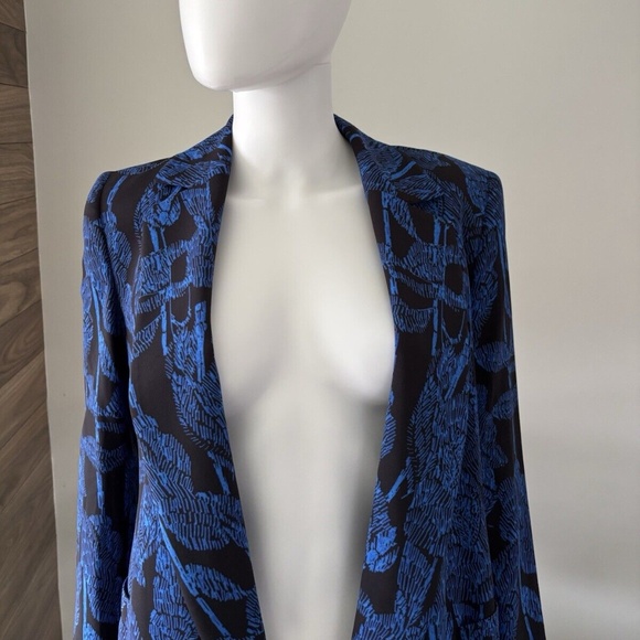 Escada Blue and Black Open Suit Jacket EU 36 - Picture 3 of 7